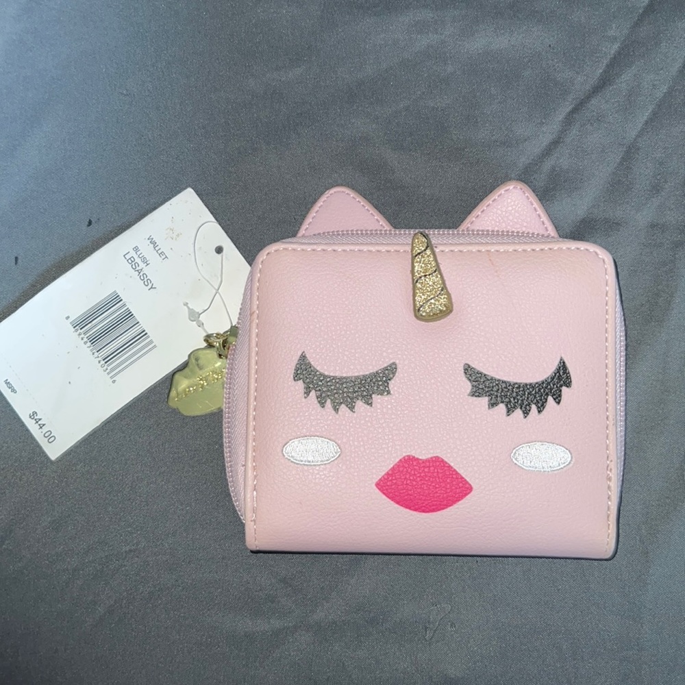 Betsey Johnson Kitty Cat Rainbow Wallet Bi Fold